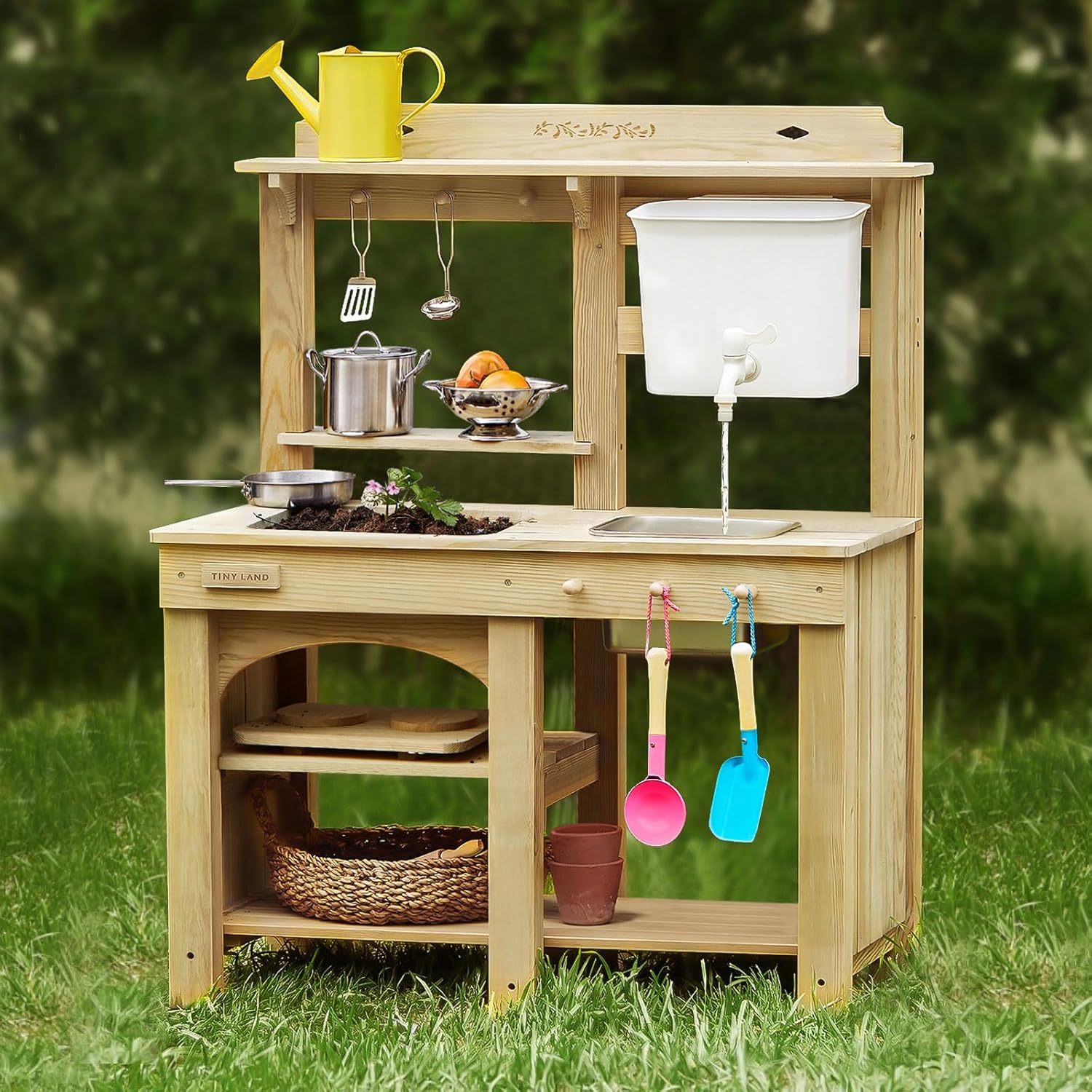Kids Outdoor Mud Kitchen - Outdoor Mud Kitchen for Kids, Wooden