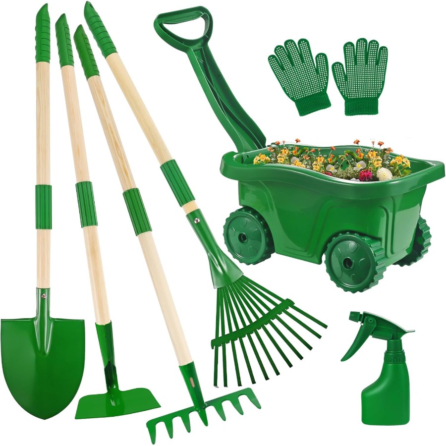 Kids Outdoor Yard Tools - Kids Gardening Tools Set - 7pcs