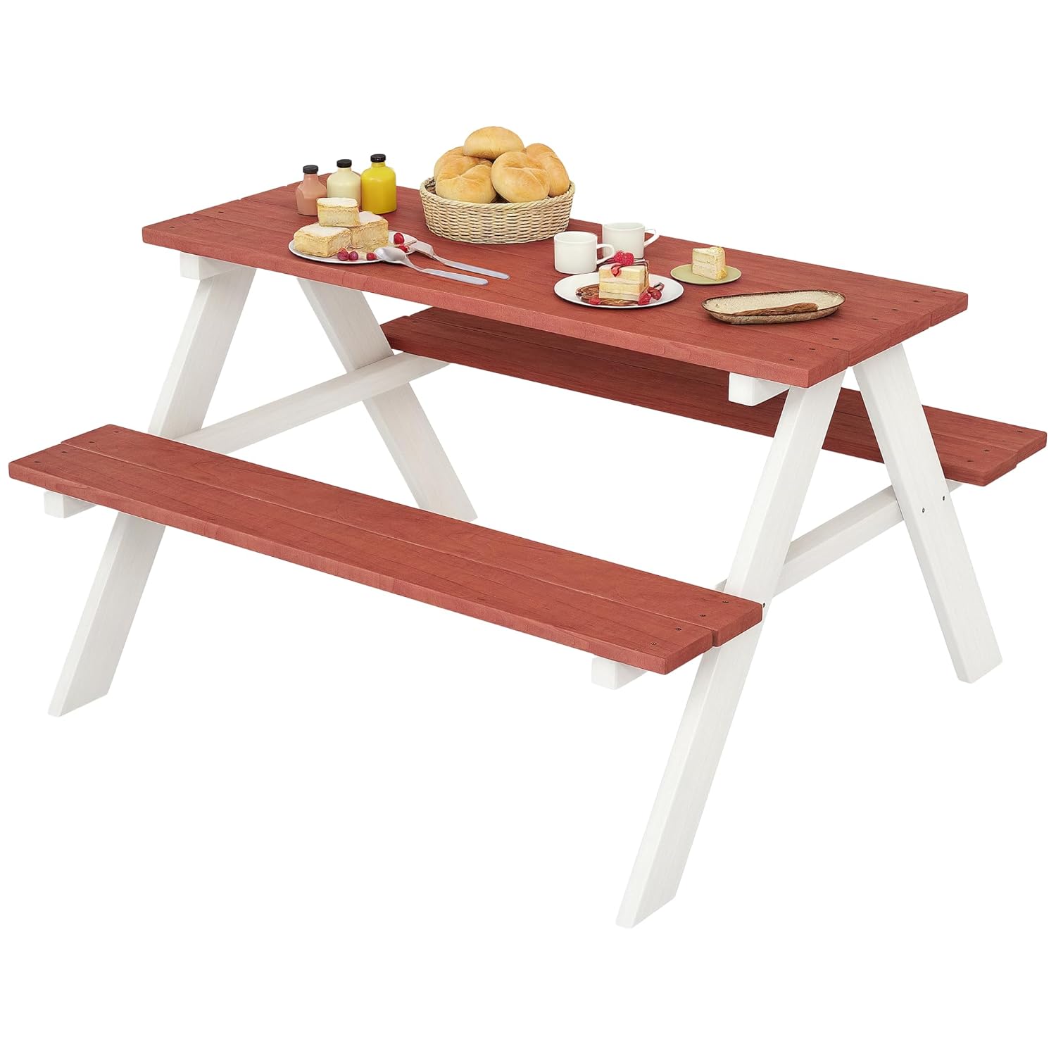 Kids Outdoor Furniture Set - Kids Picnic Table Set, Wooden Table