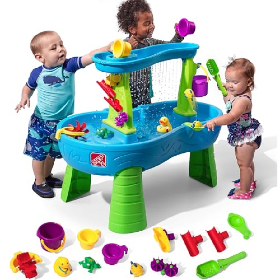 Kids Outdoor Sensory Table - Rain Showers Splash Pond Water Table,