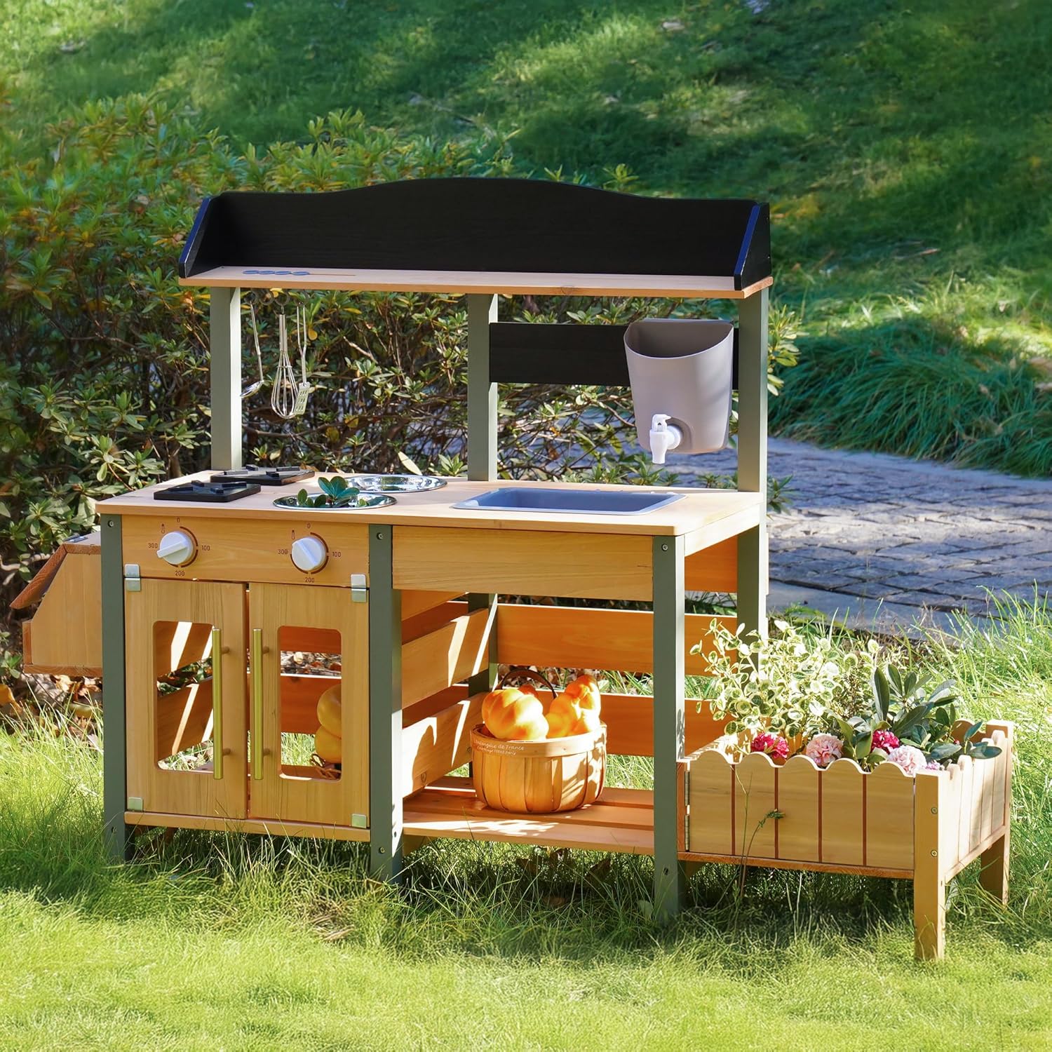 Kids Outdoor Mud Kitchen - Mud Kitchen for Kids Outdoor, Wood