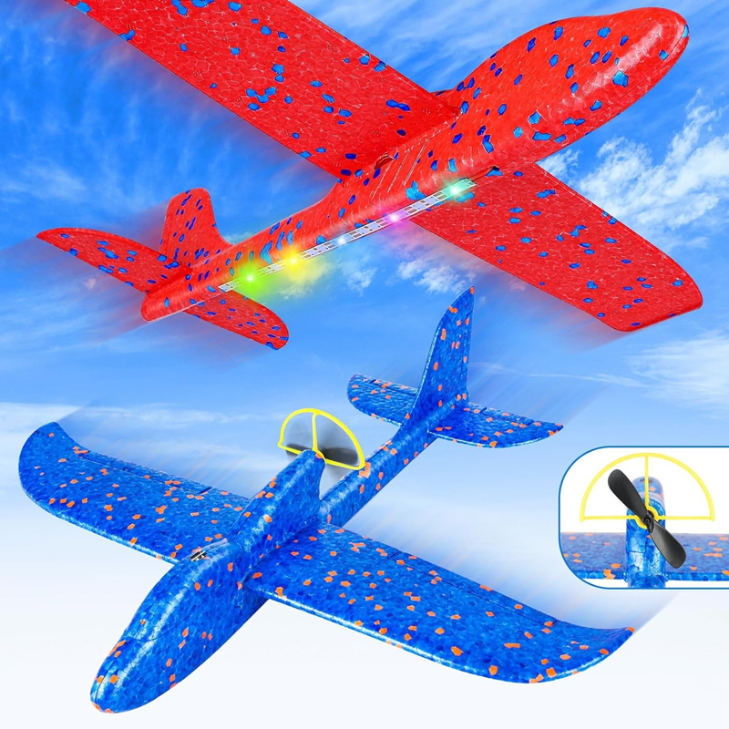 Kids Outdoor Activities - Electric Foam Plane Glider Hand Throw