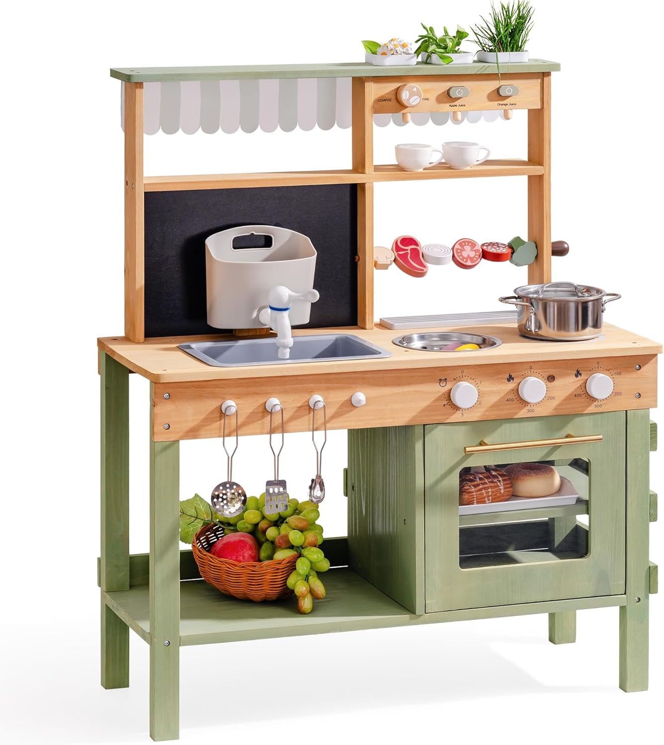 Kids Outdoor Mud Kitchen - Wooden Mud Kitchen for Kids, Outdoor