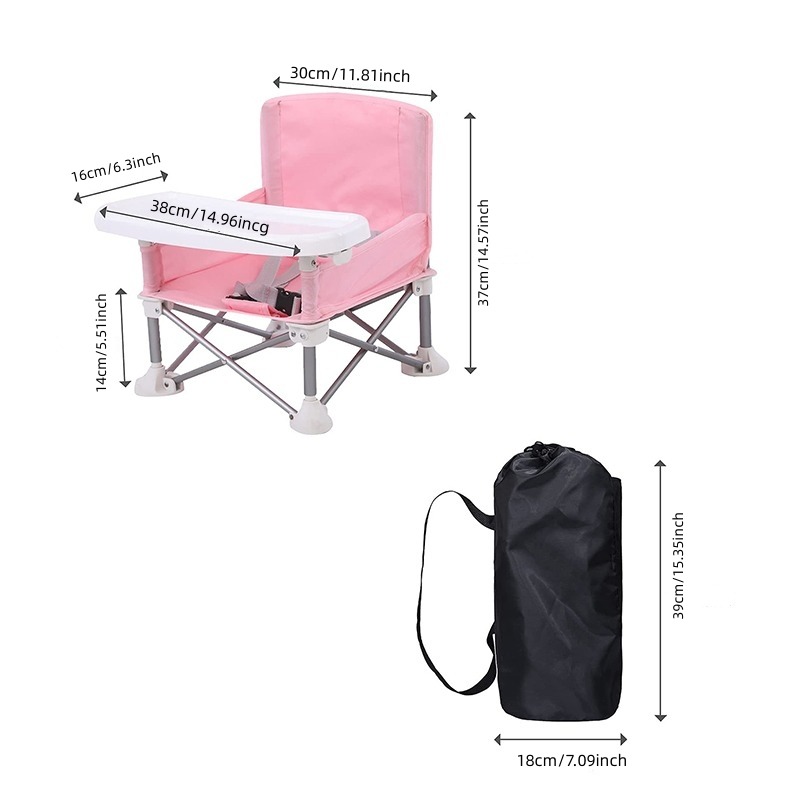 Kids Outdoor Folding Chair - Baby Booster Seat Dining Chair Portable