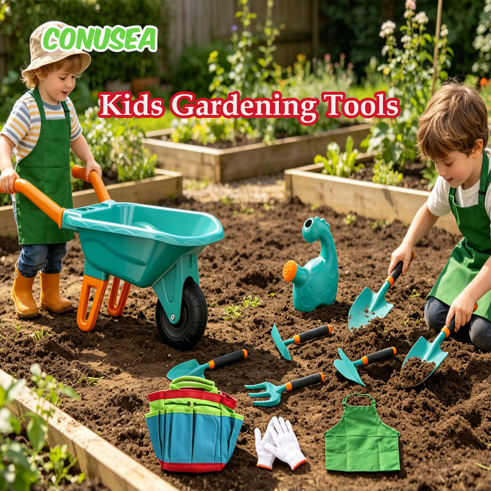 Kids Outdoor Yard Tools - Kids Wheelbarrow Gardening Tools Outdoor Sports
