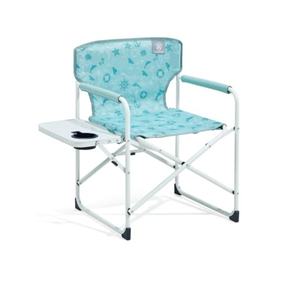 Kids Outdoor Table And Chairs - Directors Chair with Side table for