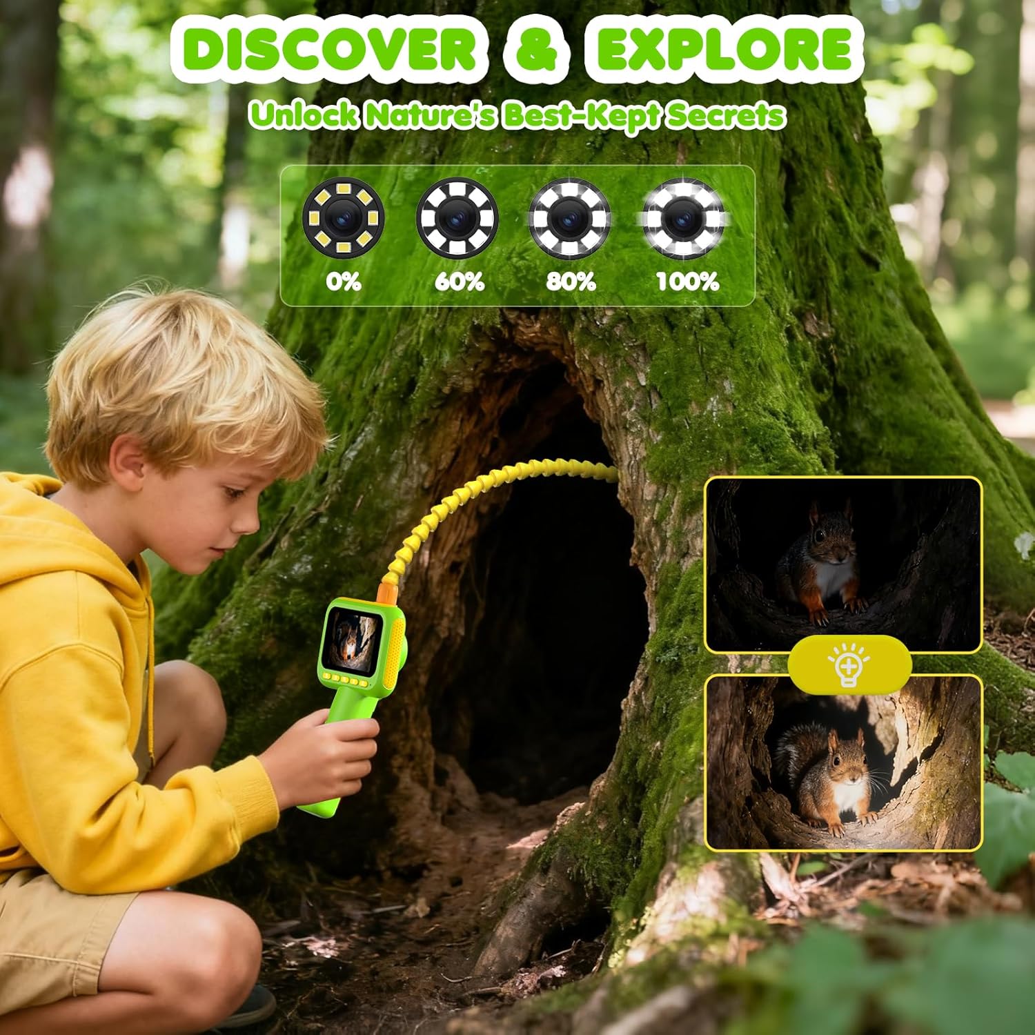 Bug Catching Kit - Endoscope for Kids, Borescope Snake Camera