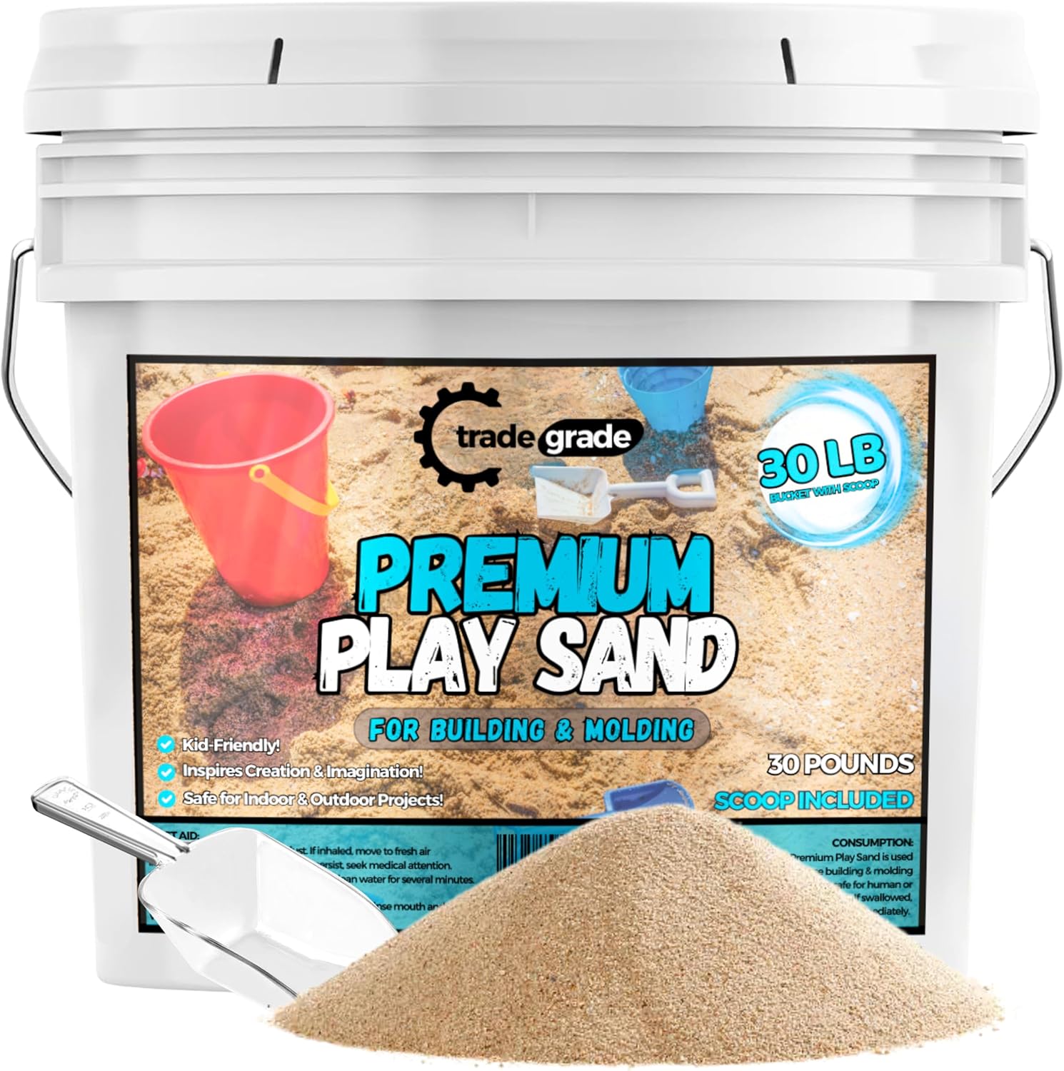 Kids Outdoor Sensory Table - Premium Play Sand - 30 lb