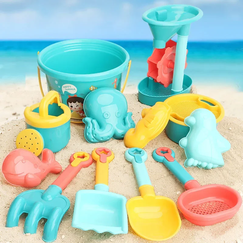 Kids Outdoor Mud Kitchen - Children Sand Toys 18PCS Summer Beach