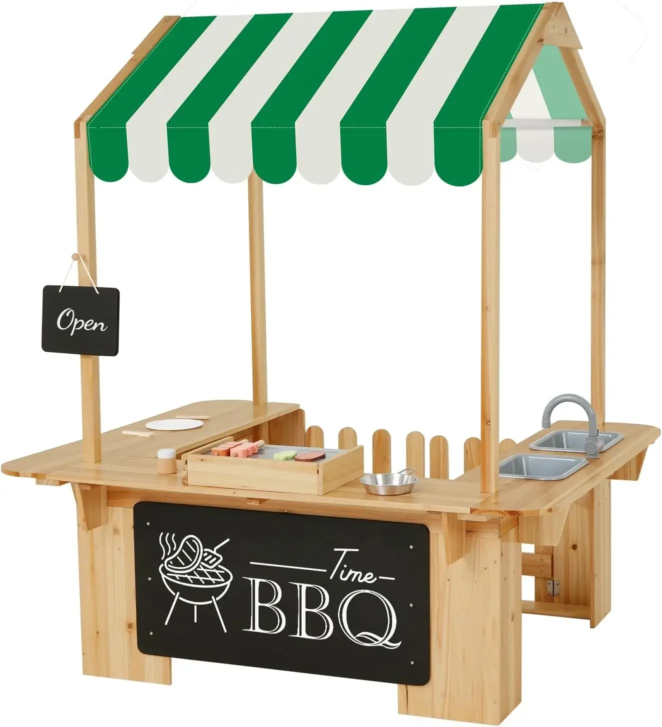 Kids Outdoor Mud Kitchen - Kids Outdoor Playhouse, Mud Kitchen, BBQ