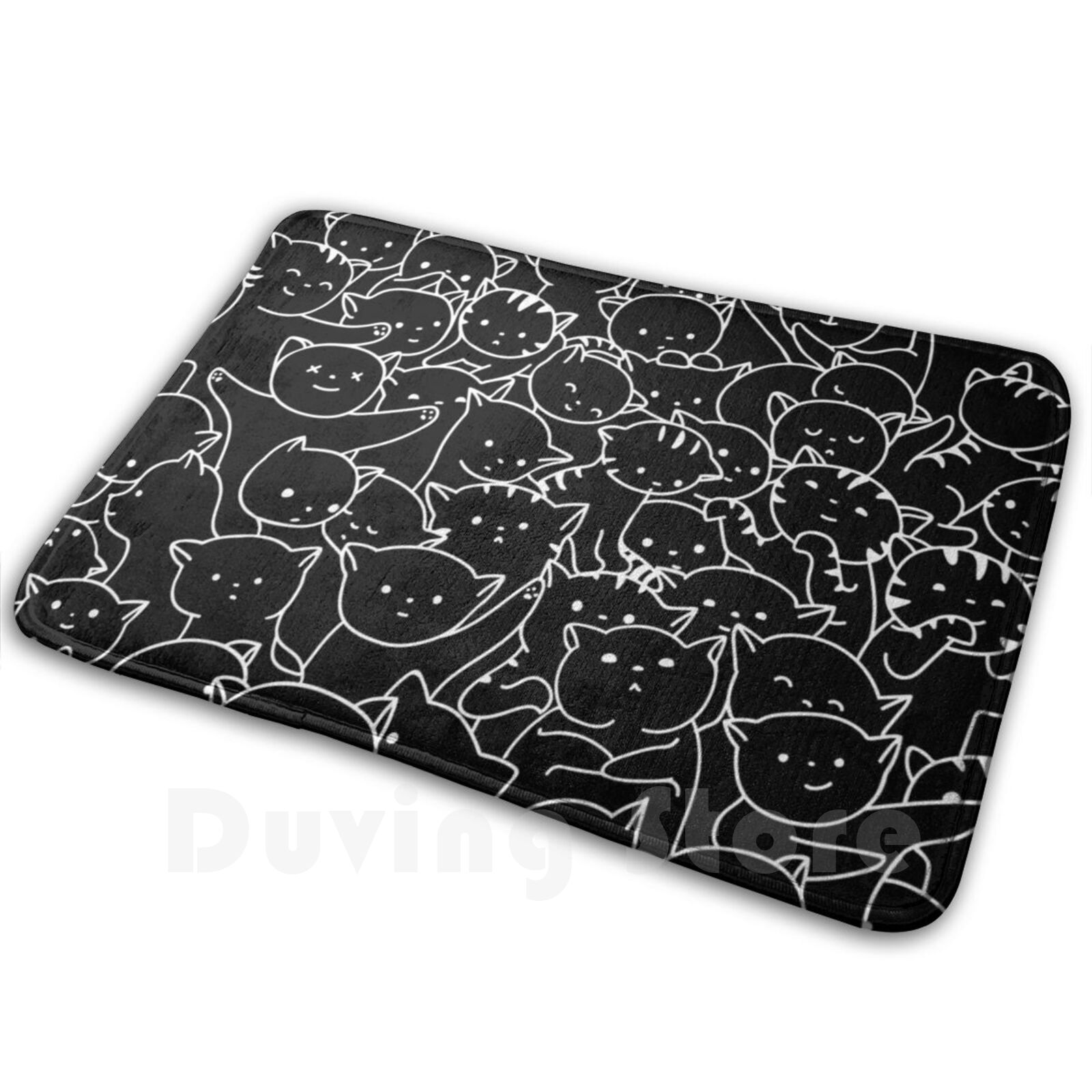 Kids Outdoor Floor Cushions - Cute Kitties Soft Non-Slip Mat Rug
