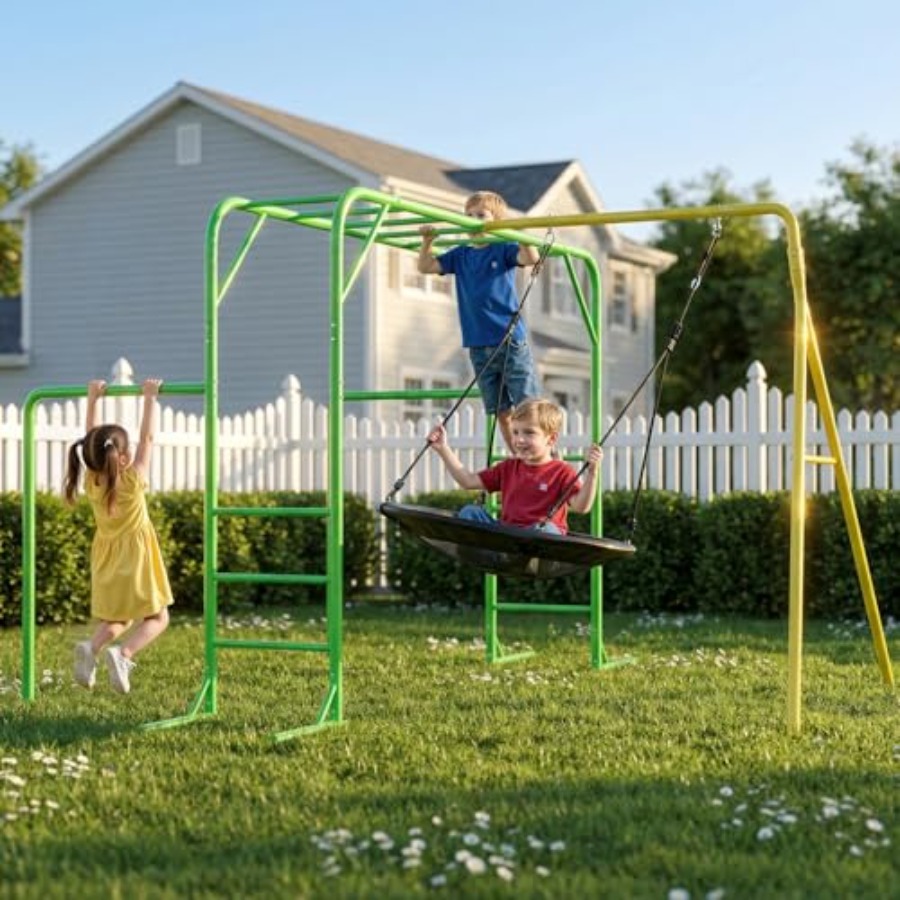 Kids Outdoor Furniture Set - Monkey Bars Set for Backyard with