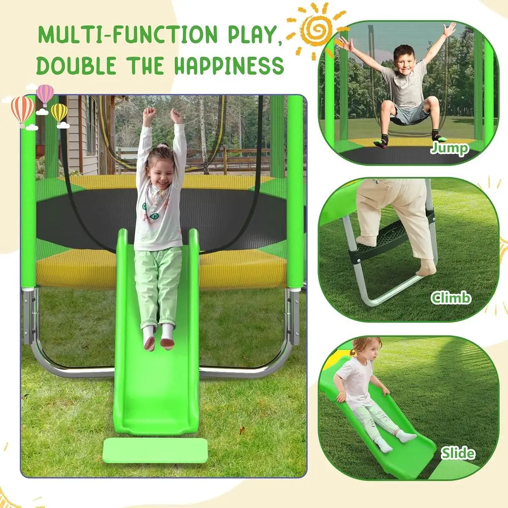 Round Outdoor Playground Tramp - Kids Outdoor Ladder recension och pris
