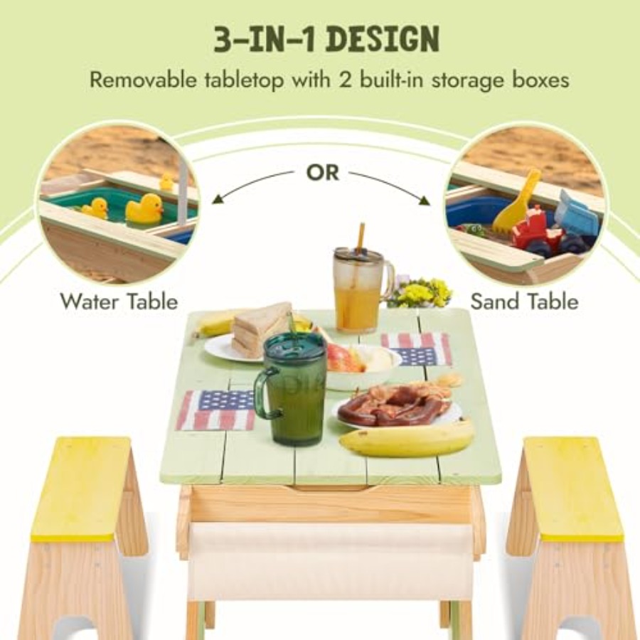 Indoor outdoor 3-in-1 kids pic - Kids Outdoor Sensory Table recension och pris