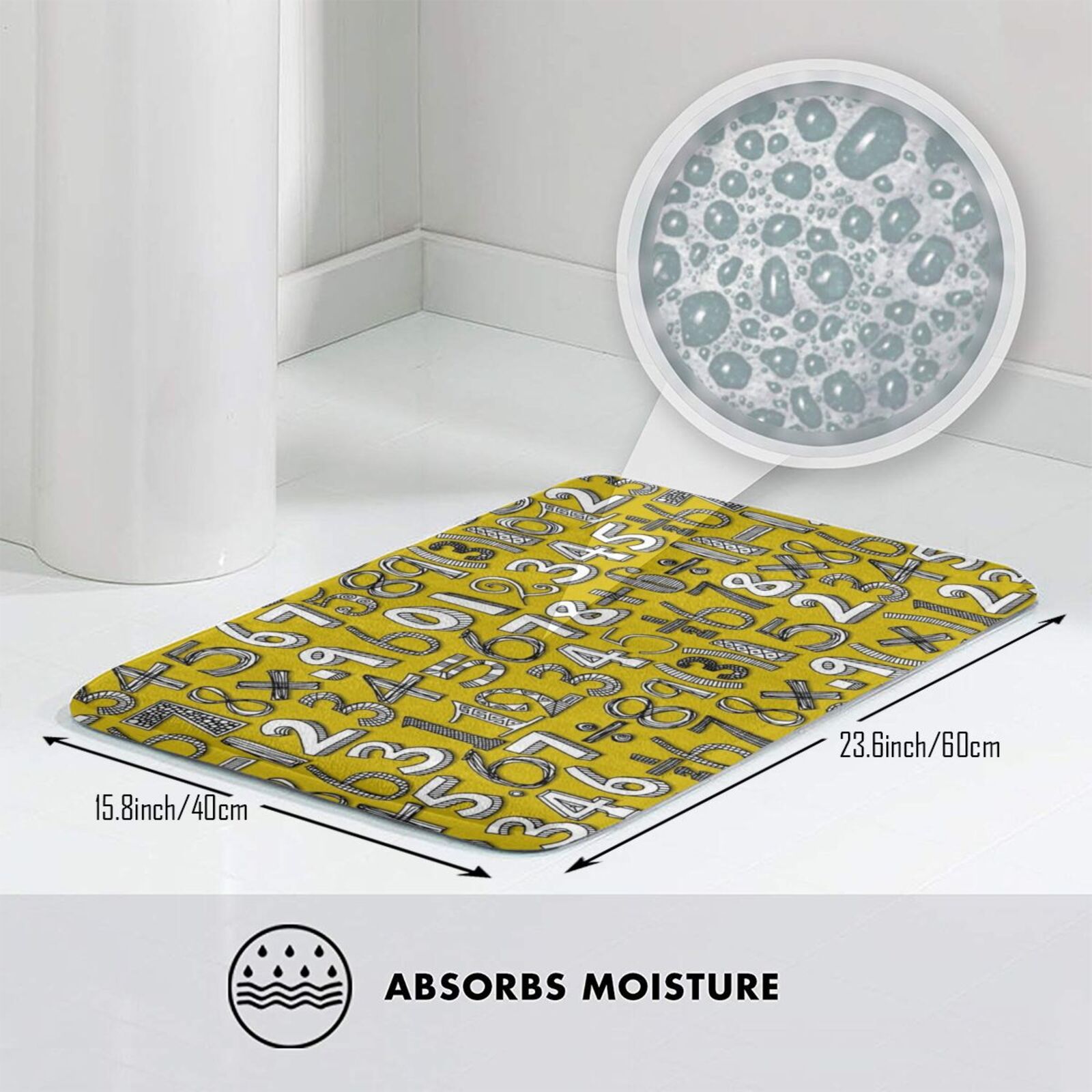 Math Doodle Yellow Carpet Mat  - Kids Outdoor Floor Cushions recension och pris