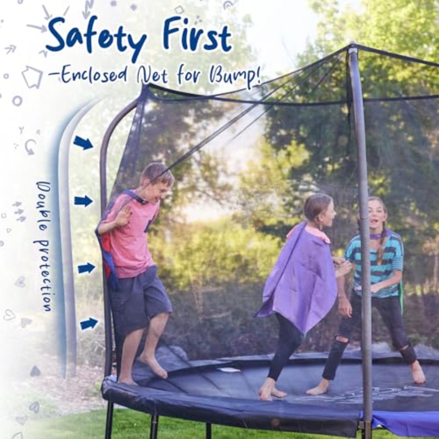 12FT Outdoor Trampoline with E - Kids Outdoor Ladder recension och pris