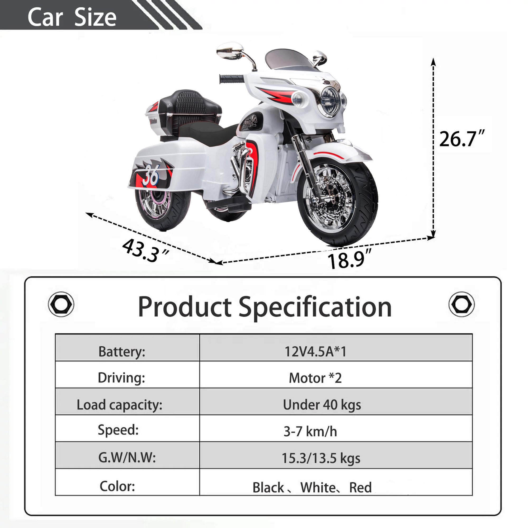 Kids Electric Ride On Toy 12V  - Kids Outdoor Ride On recension och pris