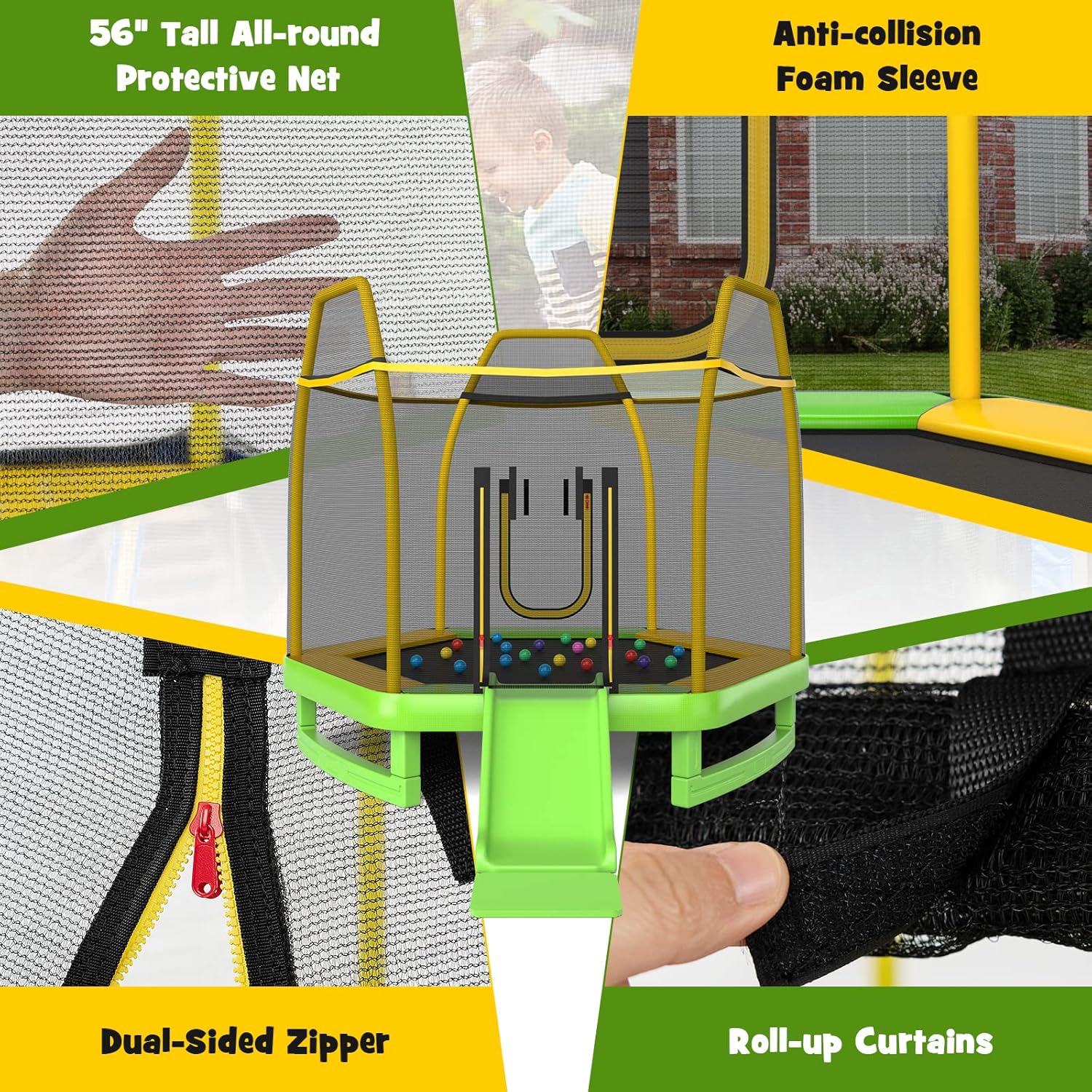 Trampoline for Kids, 7FT Tramp - Kids Outdoor Ladder recension och pris