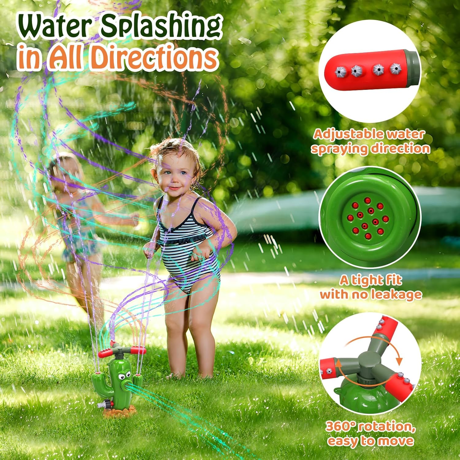 Water Spray Toy Cactus Sprinkl - Kids Outdoor Yard Tools recension och pris
