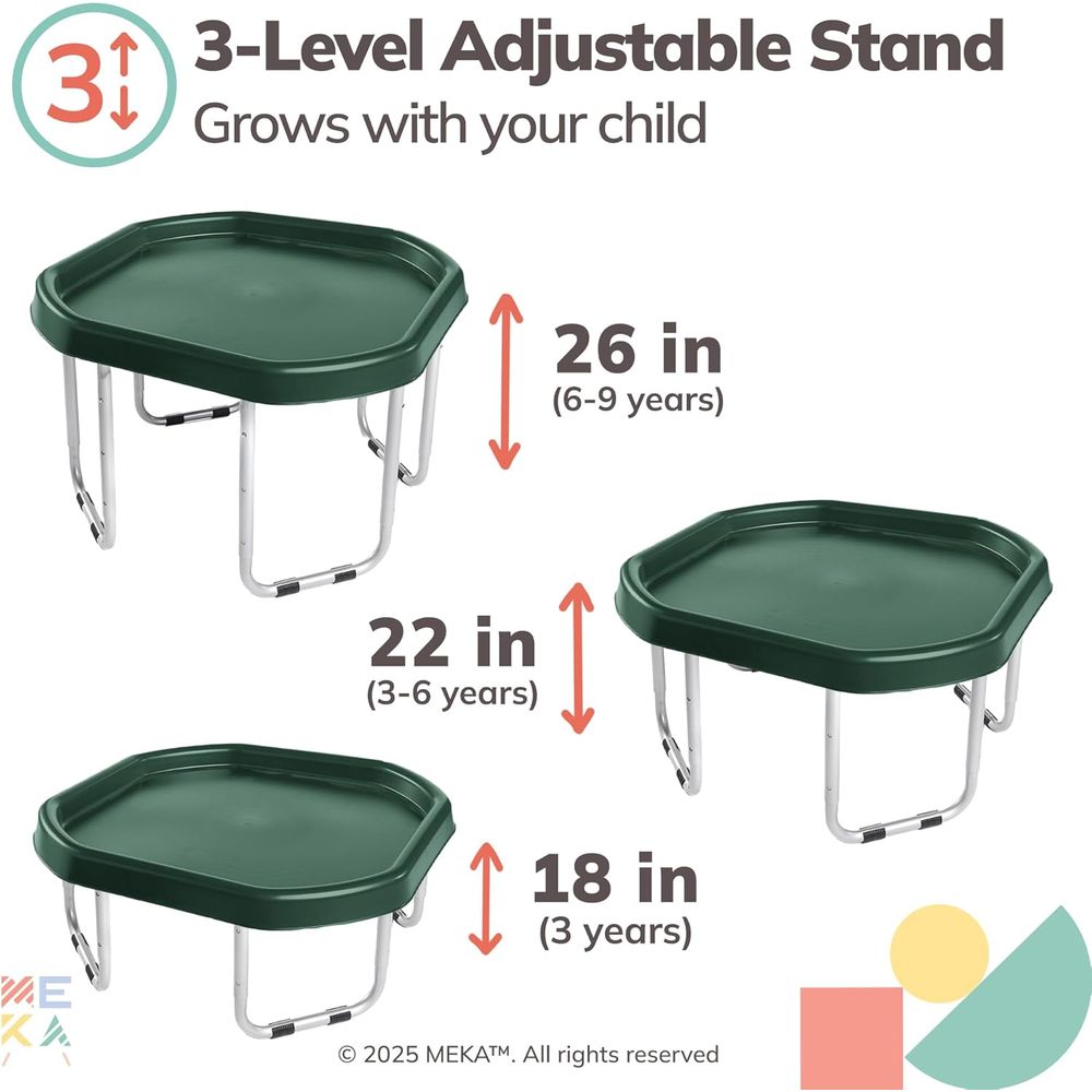 Small 28x28 Green Sensory Tray - Kids Outdoor Water Play Table recension och pris