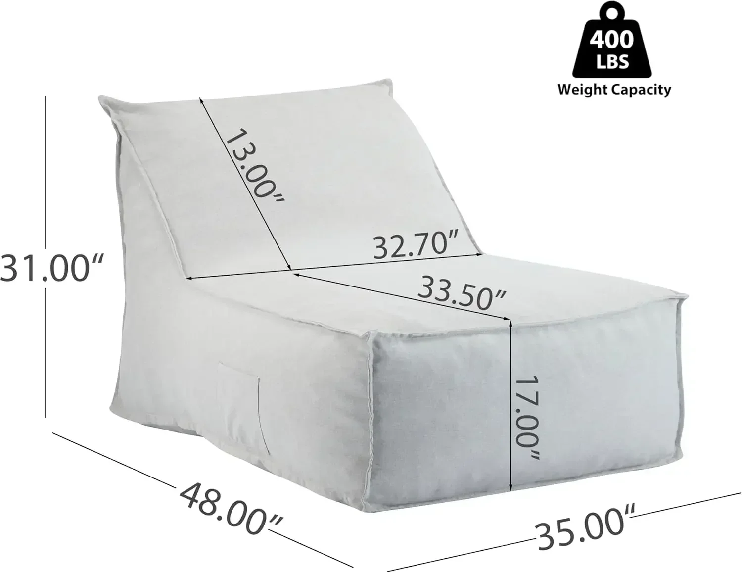 Venny Bean Bag Chair, Fabric B - Kids Outdoor Bean Bag Chair recension och pris