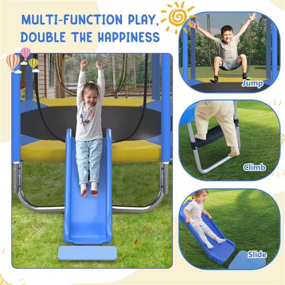 7FT Kids Trampoline with Safet - Kids Outdoor Ladder recension och pris