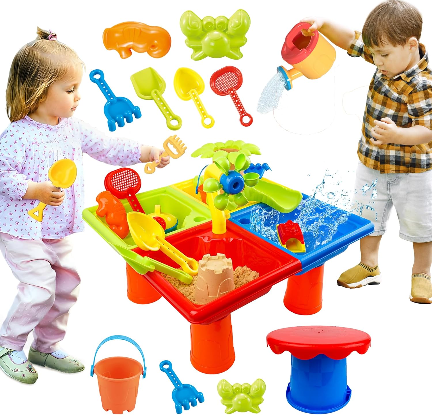 25 Pcs Summer Water Table for  - Kids Outdoor Sensory Table recension och pris