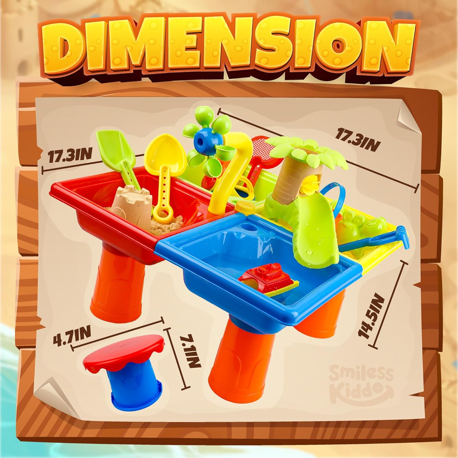 25 Pcs Summer Water Table for  - Kids Outdoor Sensory Table recension och pris