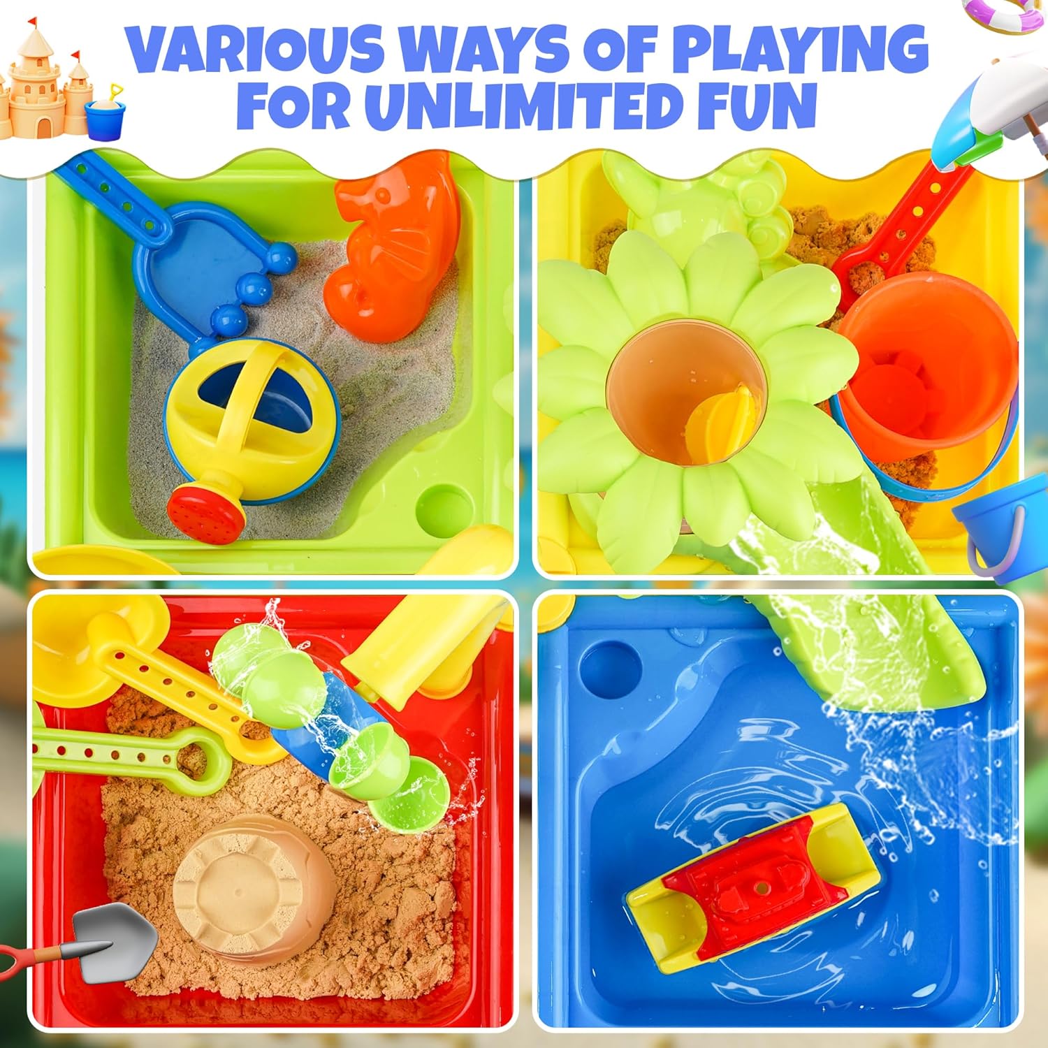 25 Pcs Summer Water Table for  - Kids Outdoor Sensory Table recension och pris