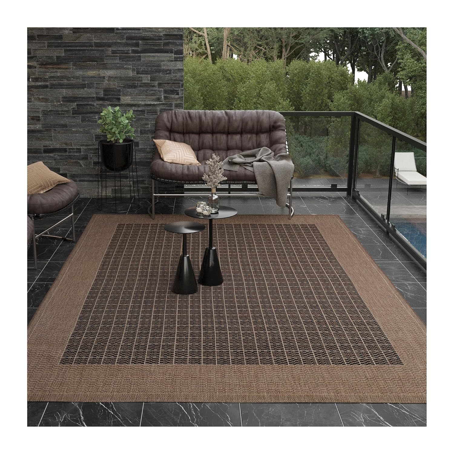 Checkered Indoor Outdoor Rug 7 - Kids Outdoor Furniture Set recension och pris