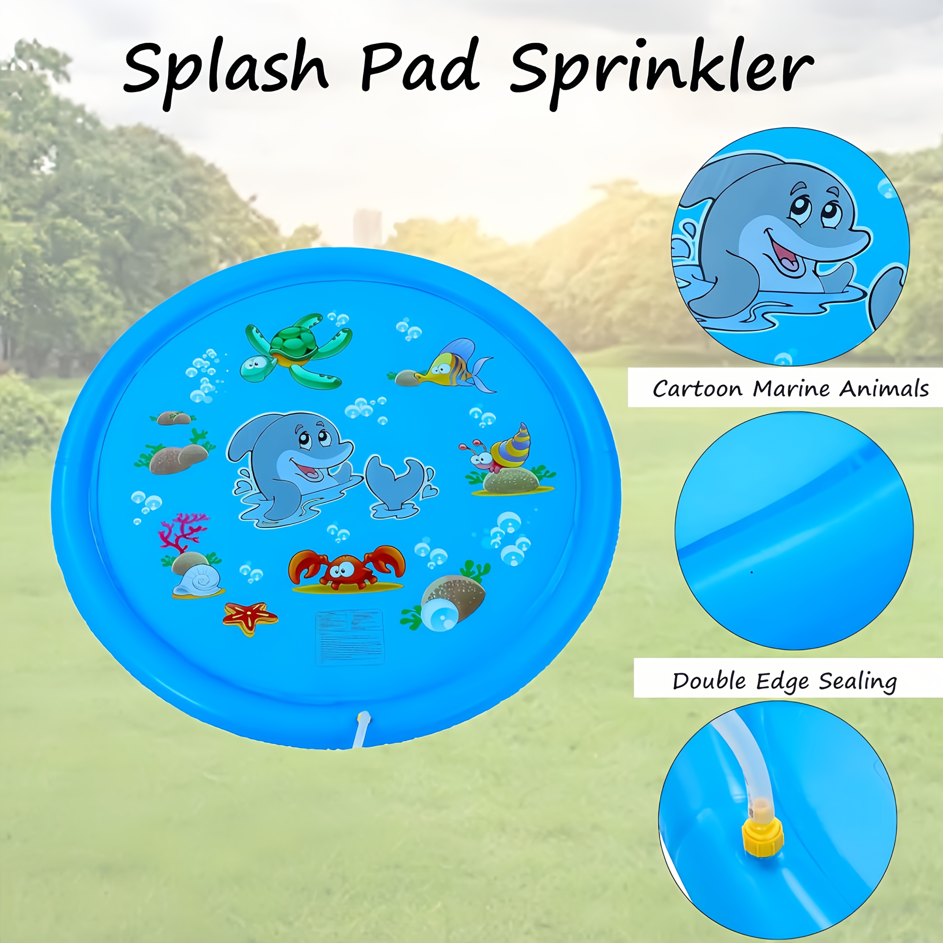 PVC Inflatable Splash Pad Spri - Kids Outdoor Water Play Table recension och pris