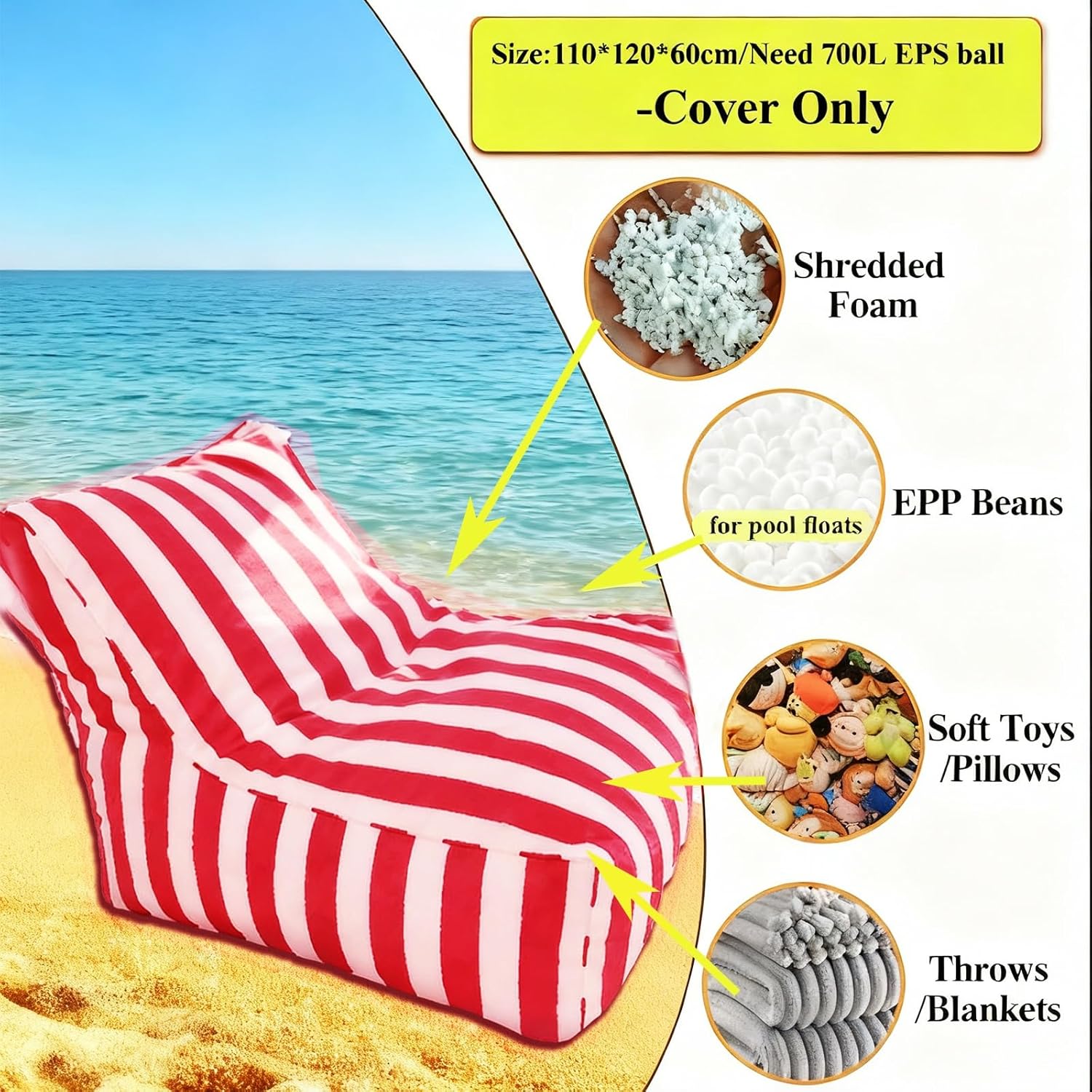 Waterproof Floating Bean Bag C - Kids Outdoor Bean Bag Chair recension och pris