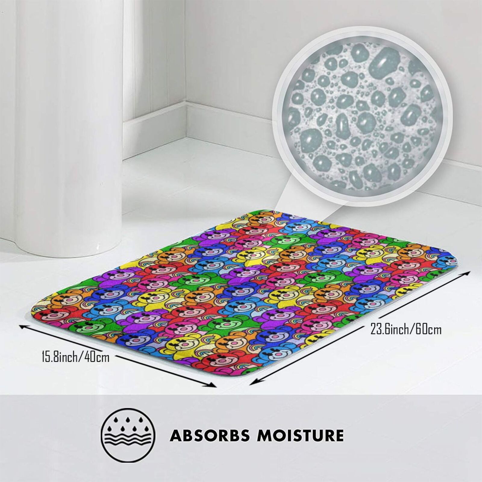 Rainbow Monkeys Carpet Mat Rug - Kids Outdoor Floor Cushions recension och pris