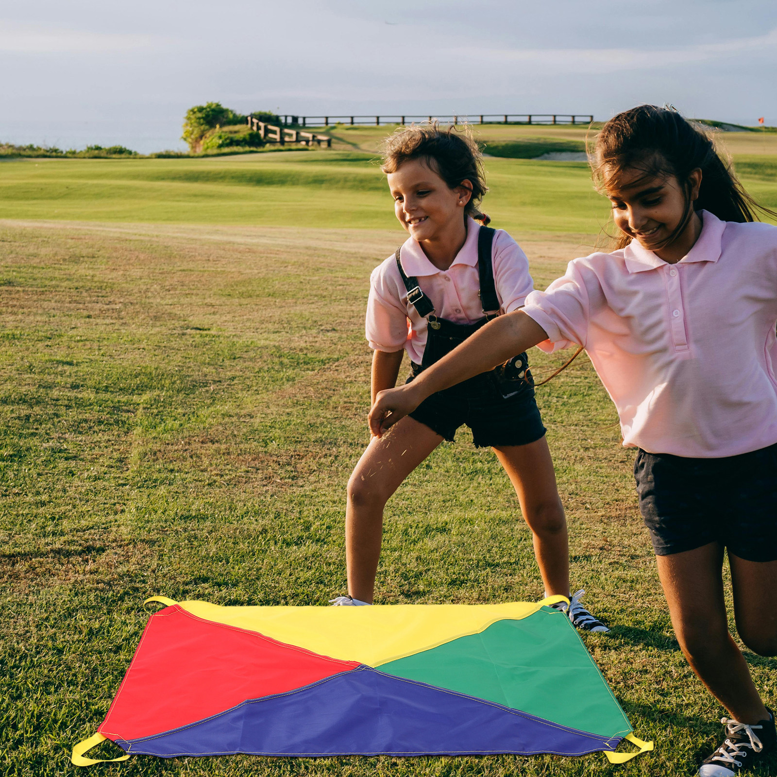 Rainbow Parachute Outdoor Runn - Kids Outdoor Activities recension och pris