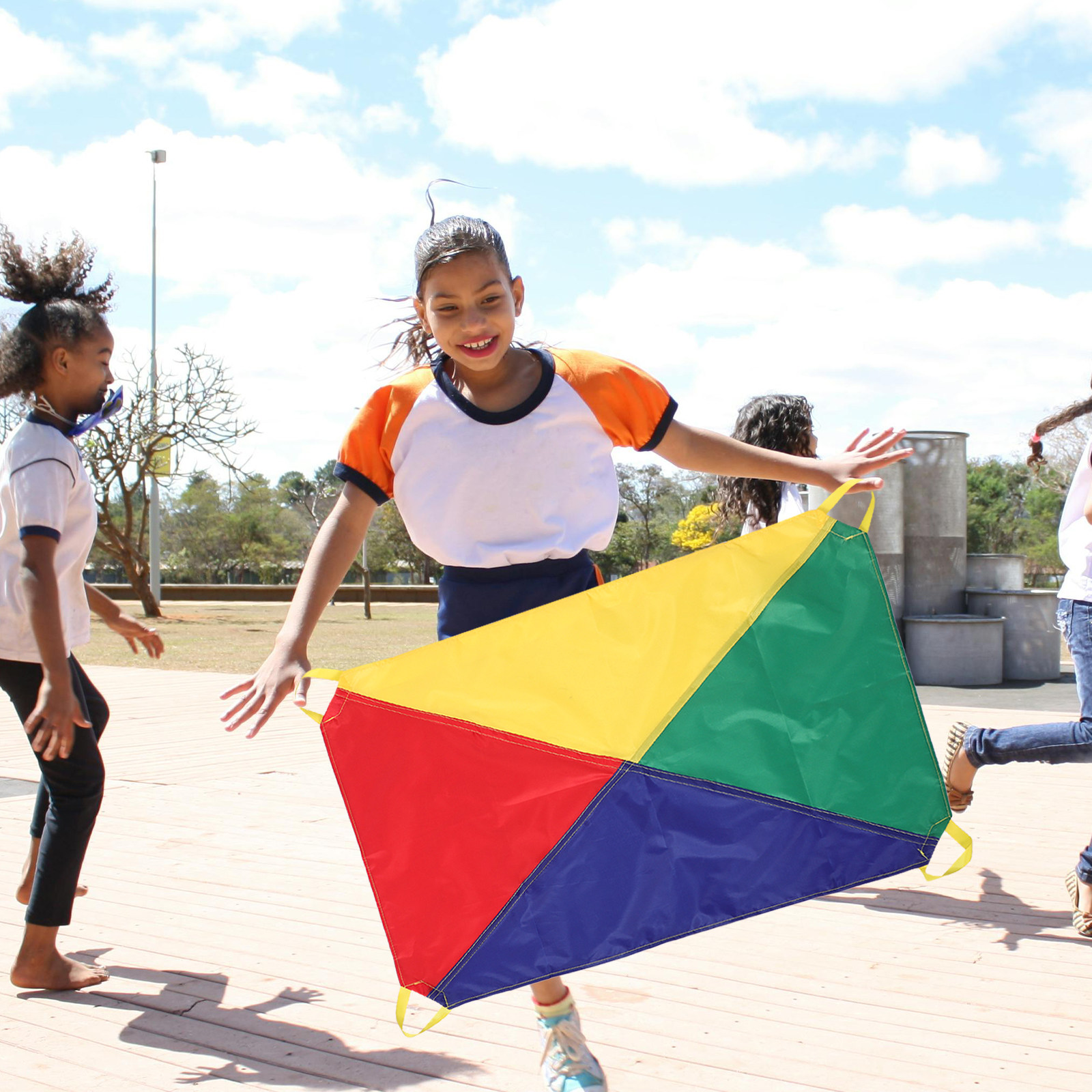 Rainbow Parachute Outdoor Runn - Kids Outdoor Activities recension och pris
