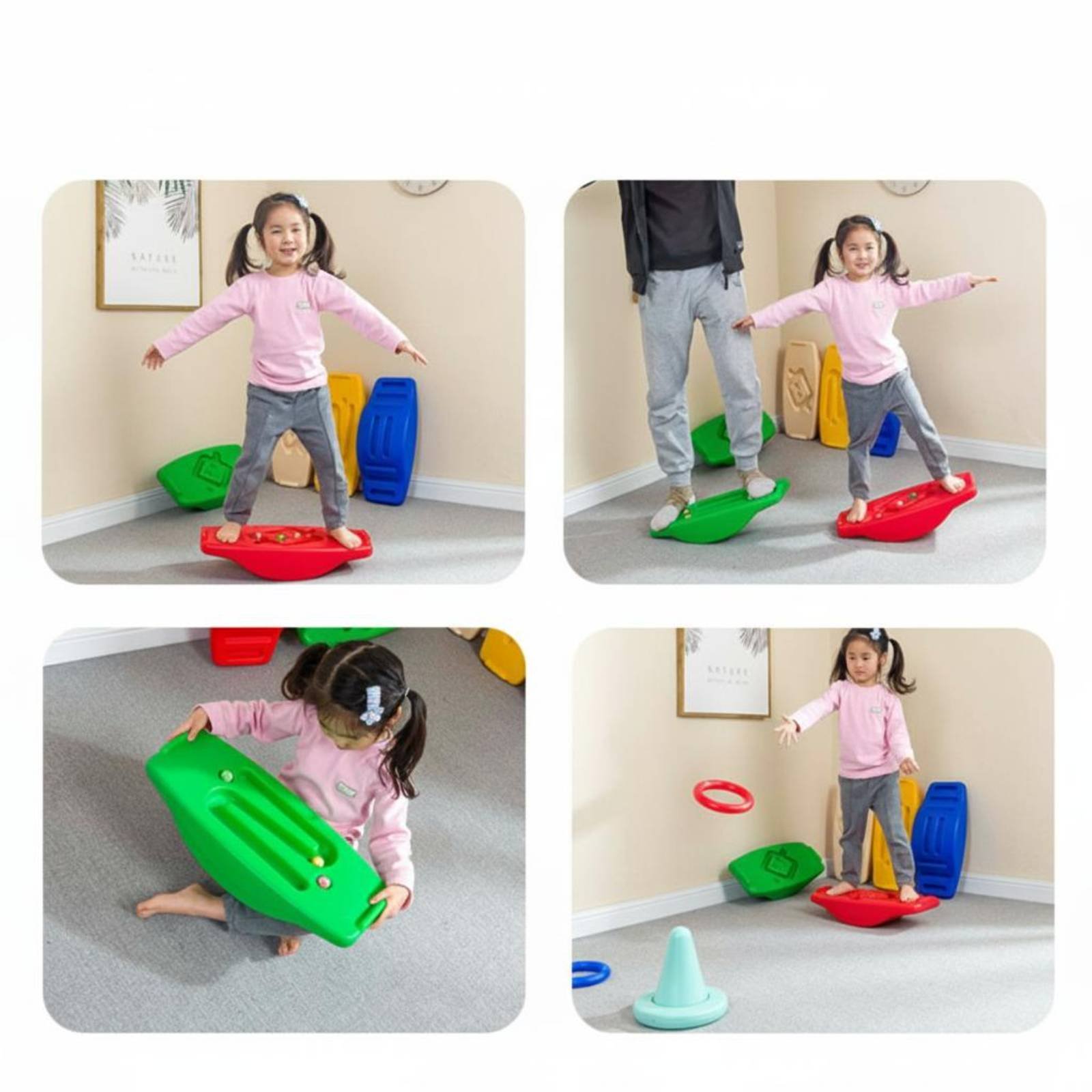 Wobble Balance Board Non-Slip  - Kids Outdoor Balance Beam recension och pris