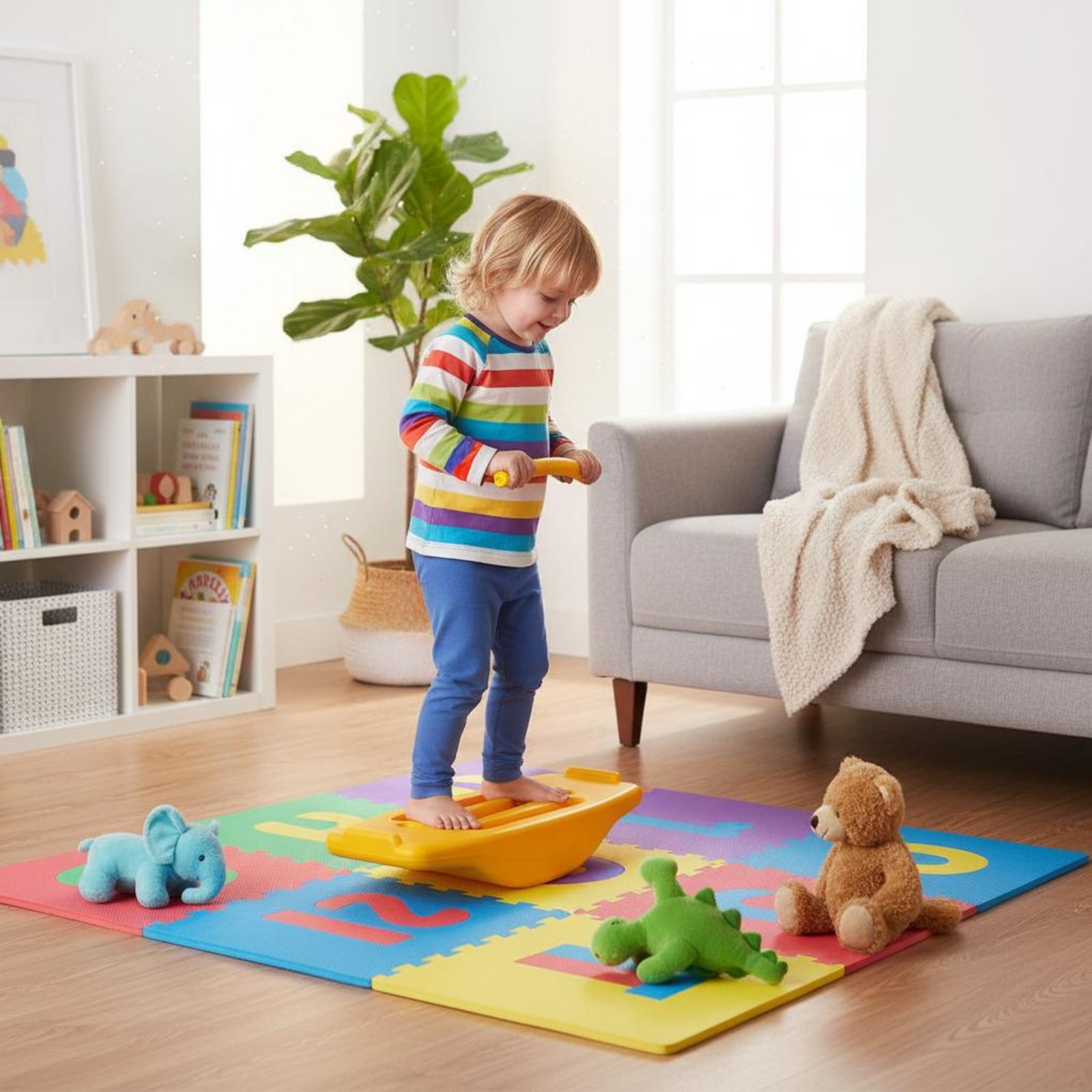 Wobble Balance Board Non-Slip  - Kids Outdoor Balance Beam recension och pris