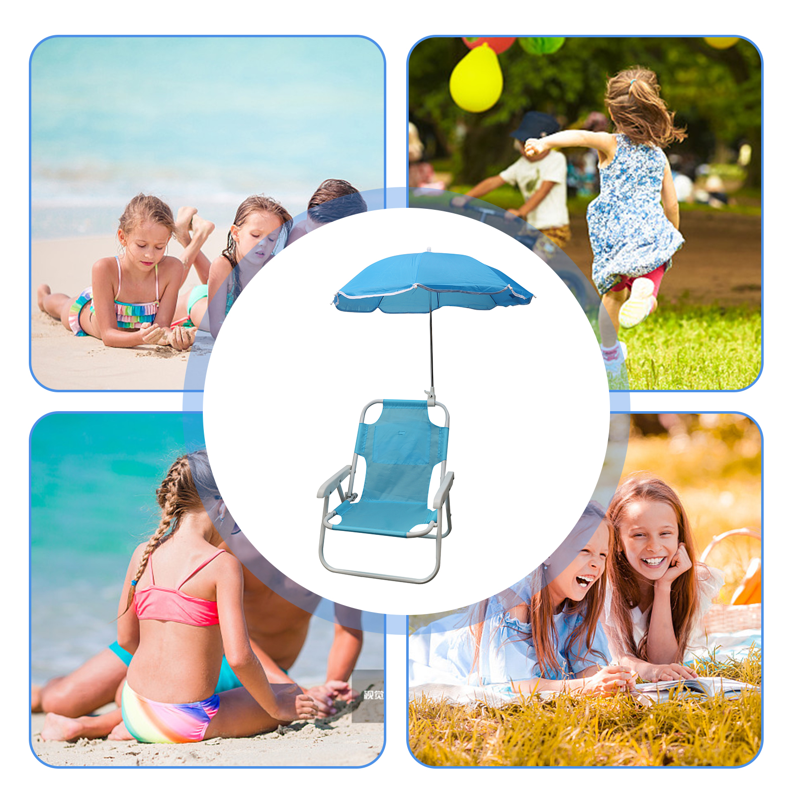 Beach Chairs and Umbrellas Out - Kids Outdoor Folding Chair recension och pris