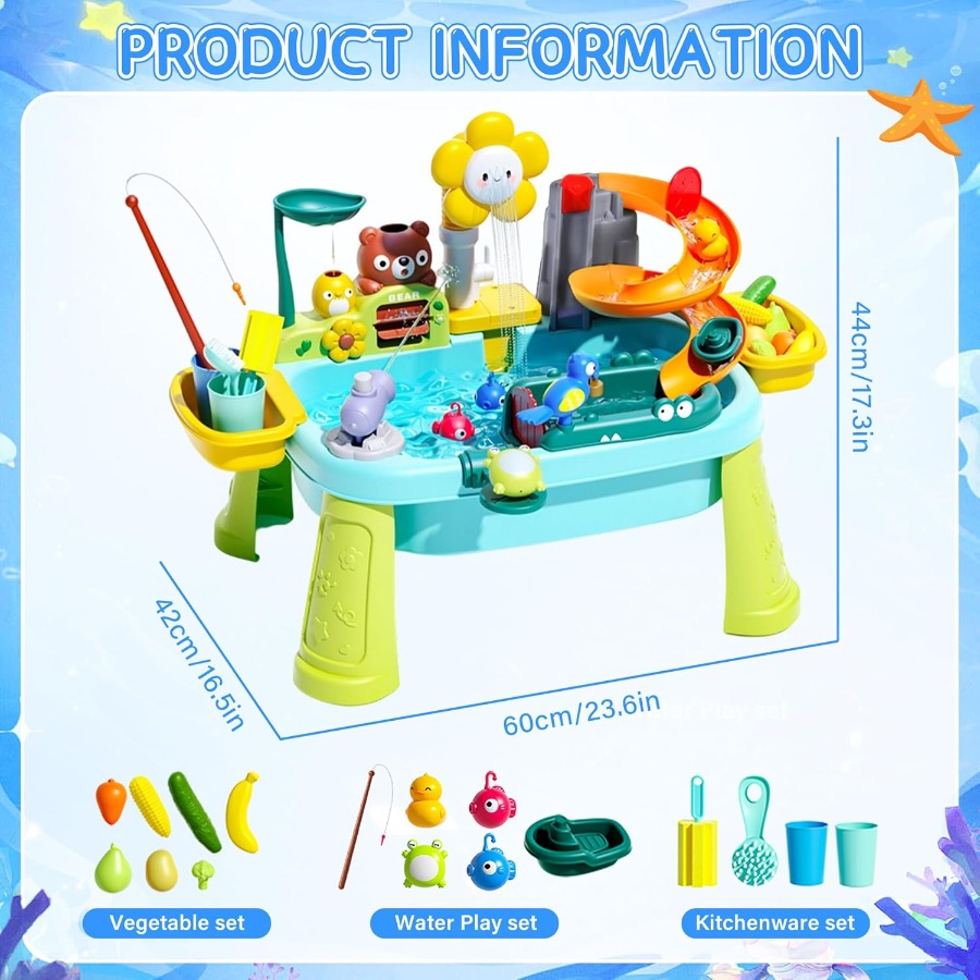 Water Table for Kids Ages 3+ w - Kids Outdoor Sensory Table recension och pris
