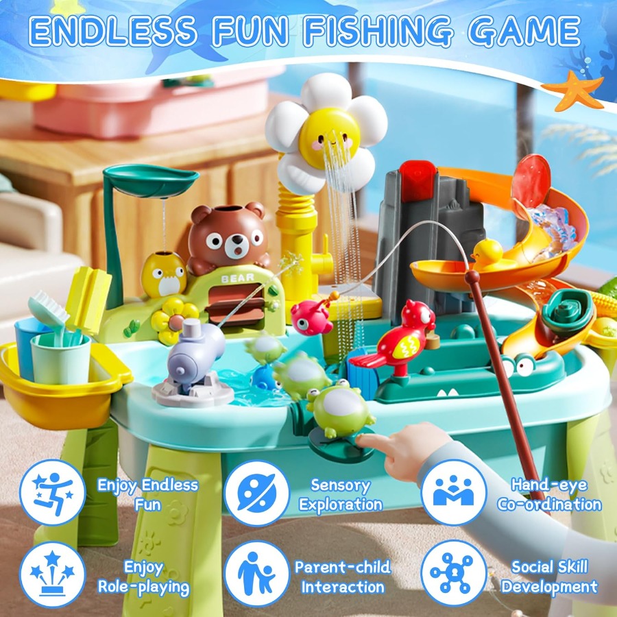 Water Table for Kids Ages 3+ w - Kids Outdoor Sensory Table recension och pris