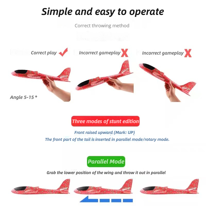 48cm Large Foam Airplane Child - Kids Outdoor Activities recension och pris