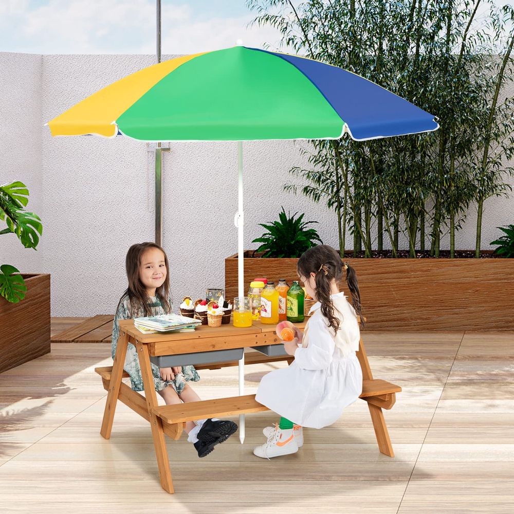 Kids Picnic Table, 4 in 1 Ceda - Kids Outdoor Mud Kitchen recension och pris