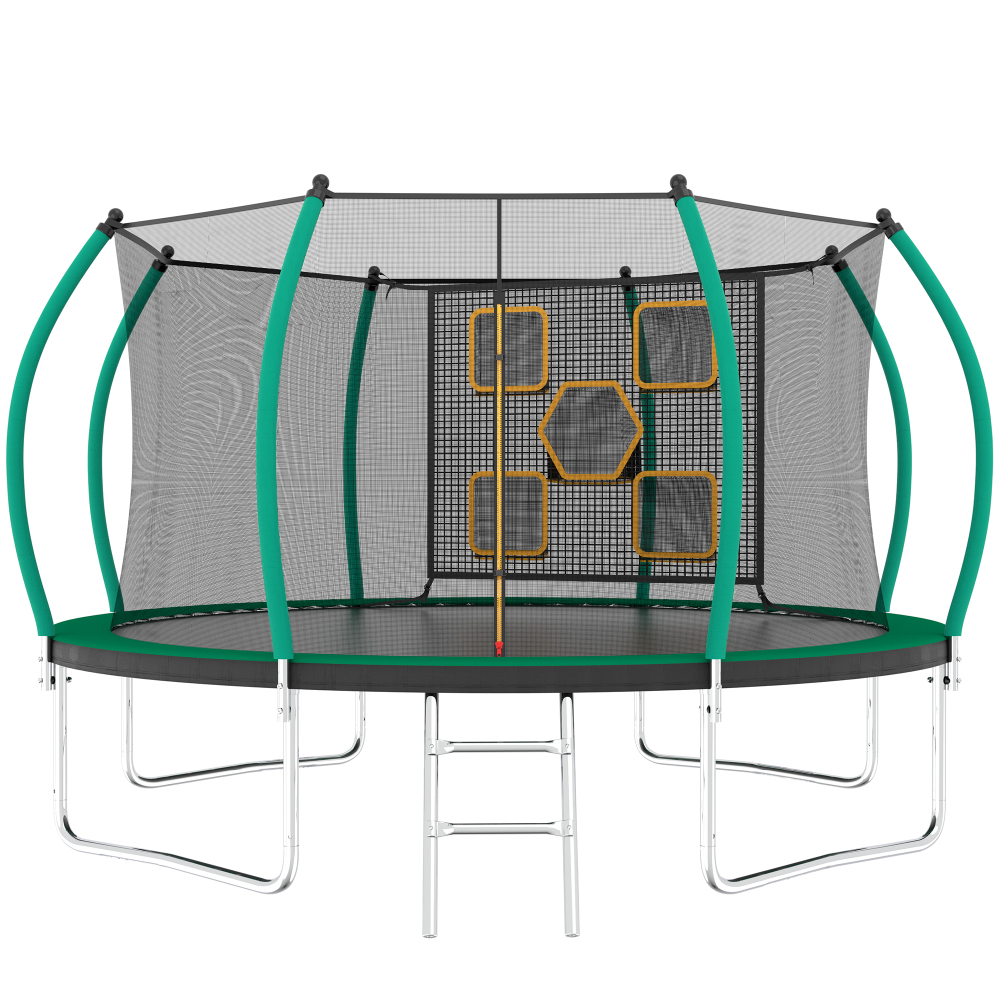 14FT Trampoline with Enclosure - Kids Outdoor Ladder recension och pris