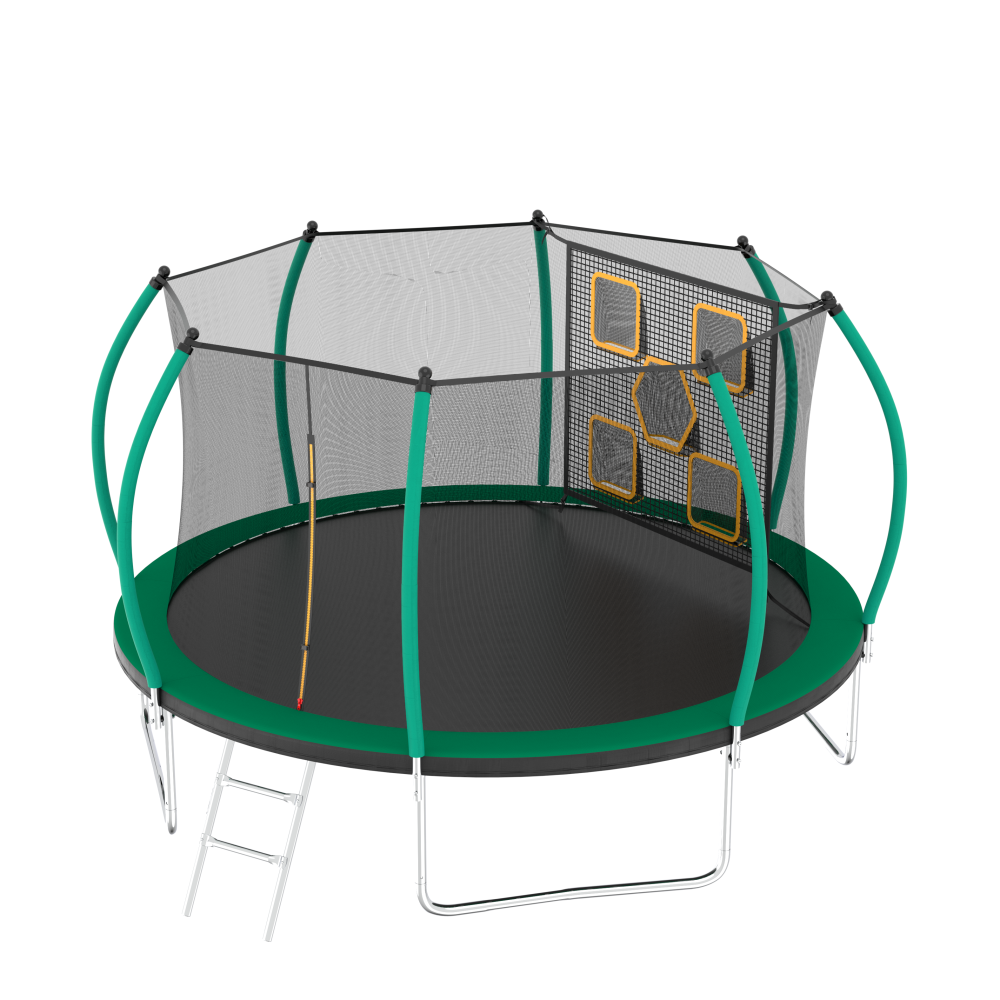 14FT Trampoline with Enclosure - Kids Outdoor Ladder recension och pris