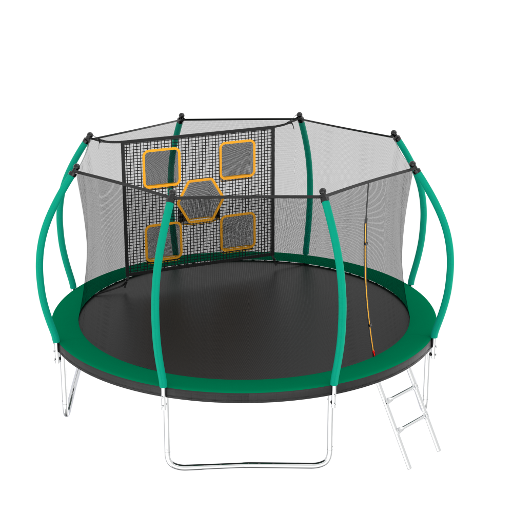 14FT Trampoline with Enclosure - Kids Outdoor Ladder recension och pris