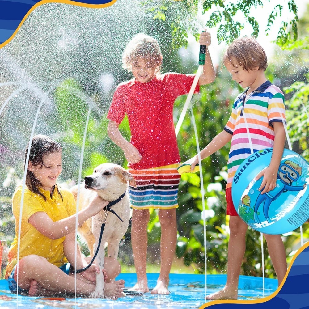 Children Play Splash Pad,Outdo - Slip Slide Water Mat recension och pris