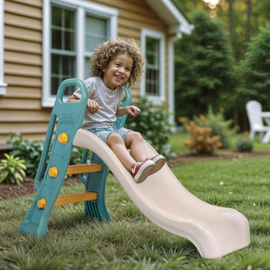 Green-Yellow-White  Indoor-Out - Kids Outdoor Ladder recension och pris