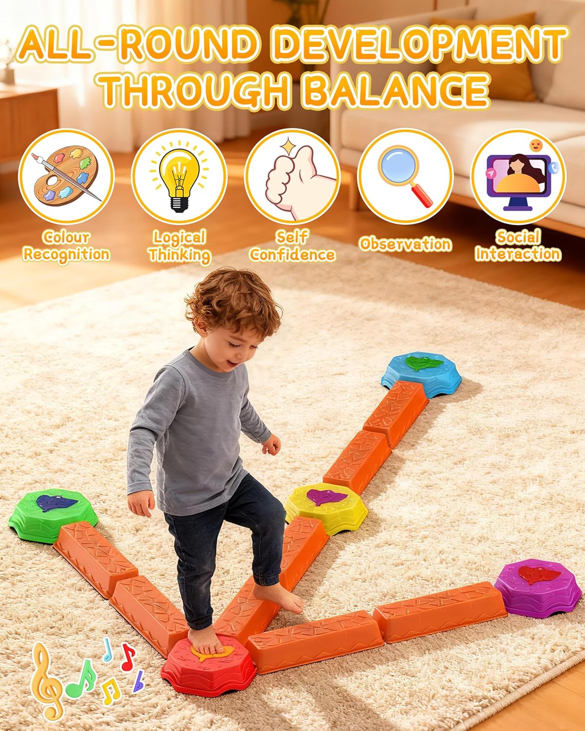 Light Up Musical Balance Beam  - Kids Outdoor Balance Beam recension och pris