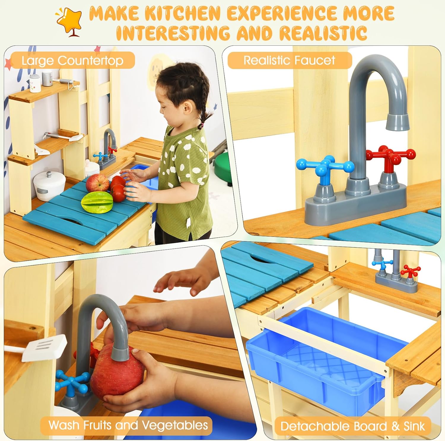 Kids Mud Kitchen Playset, Indo - Kids Outdoor Mud Kitchen recension och pris