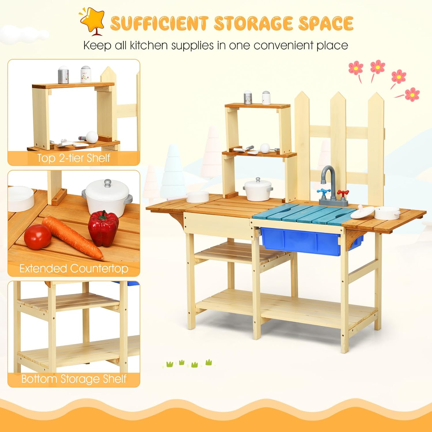 Kids Mud Kitchen Playset, Indo - Kids Outdoor Mud Kitchen recension och pris